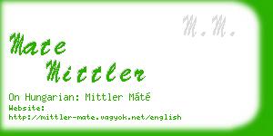 mate mittler business card