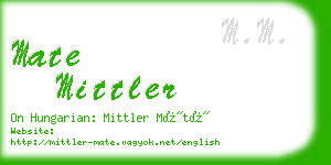 mate mittler business card